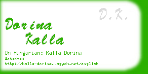 dorina kalla business card